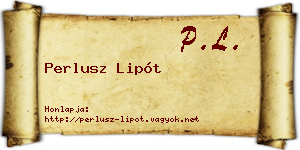 Perlusz Lipót névjegykártya